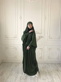 Khaki Long Silk Khimar