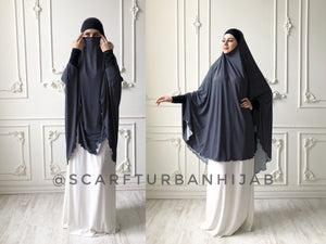 Transformer black and white polka dots jilbab niqab