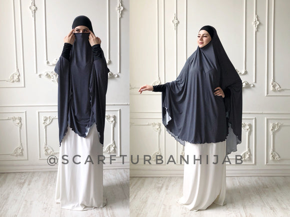 Transformer black and white polka dots jilbab niqab