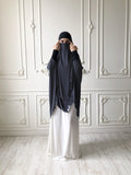 Transformer black and white polka dots jilbab niqab