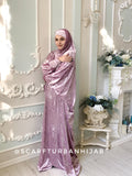 Bohemian pink velvet Maxi Dress Free Size with hijab