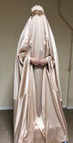 Golden beige silk Afghan burqa