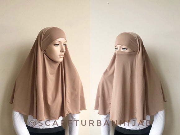 Dark Beige Transformer hijab niqab