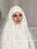 Gorgeous wedding  jilbab with niqab and veil