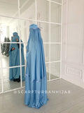 Sky Blue silk Afghan burqa