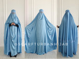 Sky Blue silk Afghan burqa