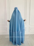 Sky Blue silk Afghan burqa