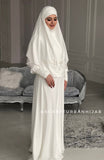 Muslim wedding dress with khimar