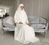 Muslim wedding dress with khimar