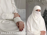 Gorgeous wedding  jilbab with niqab and veil