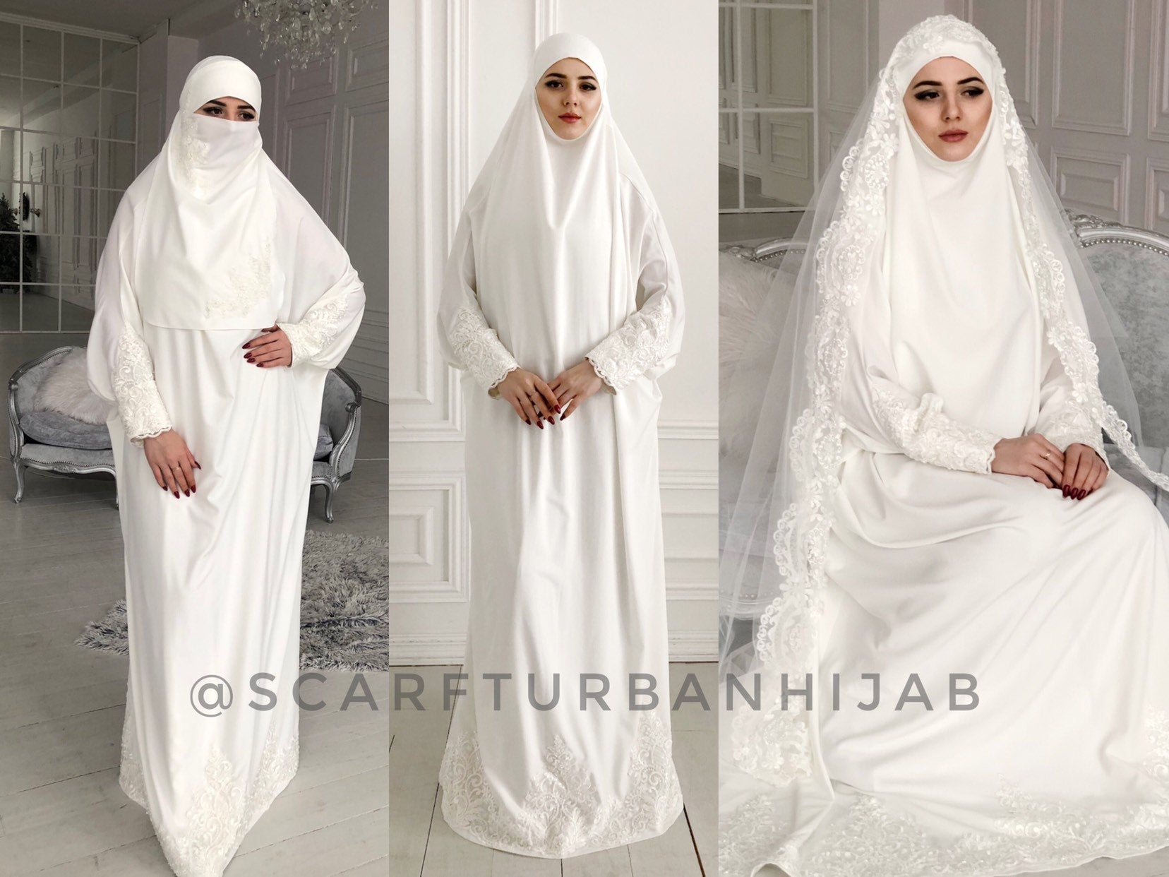 Gorgeous Wedding Jilbab With Niqab And Veil –