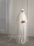 Gorgeous wedding  jilbab with niqab and veil