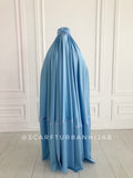 Sky Blue silk Afghan burqa