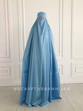 Sky Blue silk Afghan burqa