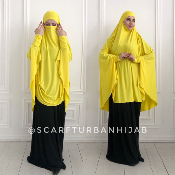 Transformer yellow Khimar niqab