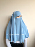 Transformer sky blue hijab niqab
