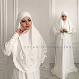 Muslim wedding dress with khimar