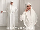 Muslim wedding dress with khimar