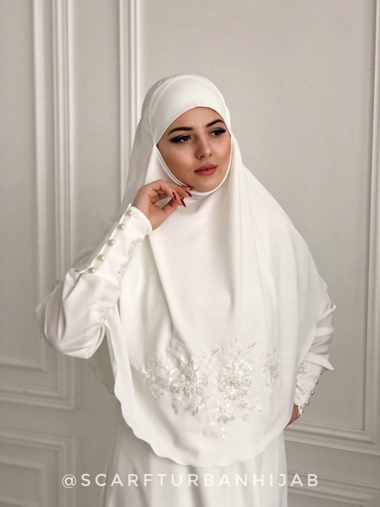 Muslim wedding dress with khimar – ScarfTurbanHijab