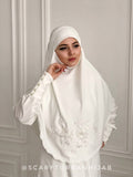 Muslim wedding dress with khimar