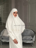 Muslim wedding dress with khimar