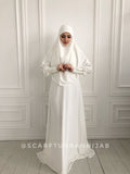 Muslim wedding dress with khimar