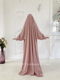 Blush pink franch jilbab, Long khimar dress