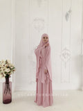 Blush pink Khimar niqab transformer with skirt