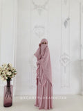 Blush pink Khimar niqab transformer with skirt