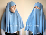 Transformer sky blue hijab niqab 