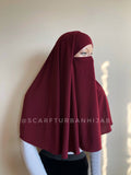 Burgundy Transformer hijab niqab, dark red niqab, traditional hijab, 1 piece hijab, ready to wear hijab, prayer scarf