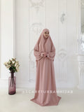 Blush pink franch jilbab, Long khimar dress