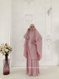 Blush pink Khimar niqab transformer with skirt