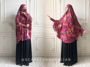 Transformer  pink roses Khimar niqab