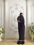 Eggplant Khimar niqab transformer with skirt