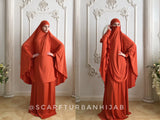 Orange Khimar niqab transformer