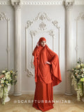 Orange Khimar niqab transformer