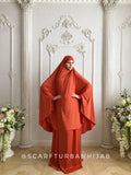 Orange Khimar niqab transformer