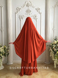 Orange Khimar niqab transformer