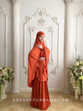 Orange Khimar niqab transformer