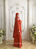 Orange Khimar niqab transformer