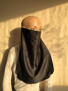 Black niqab veil