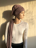 2 in one cappuccino hijab  turban