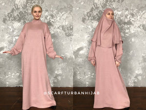 Lovely maxi dress for your comfortable winter look! Nice warm fabric, lovely design! You can choose color at variations- blush pink, beige melange or black.