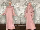 Lovely maxi dress for your comfortable winter look! Nice warm fabric, lovely design! You can choose color at variations- blush pink, beige melange or black.