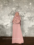 Winter basic Maxi dress blush pink