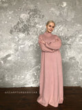 Winter basic Maxi dress blush pink