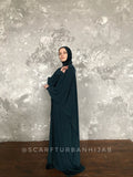 Emerald Green dress free size with attached hijab