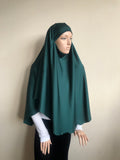 Emerald silk traditional hijab