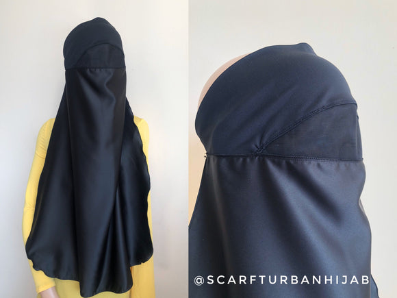 Black niqab burqa veil